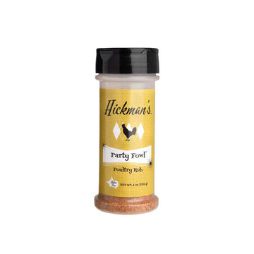 Hickman's Party Fowl Poultry Rub container on a white background
