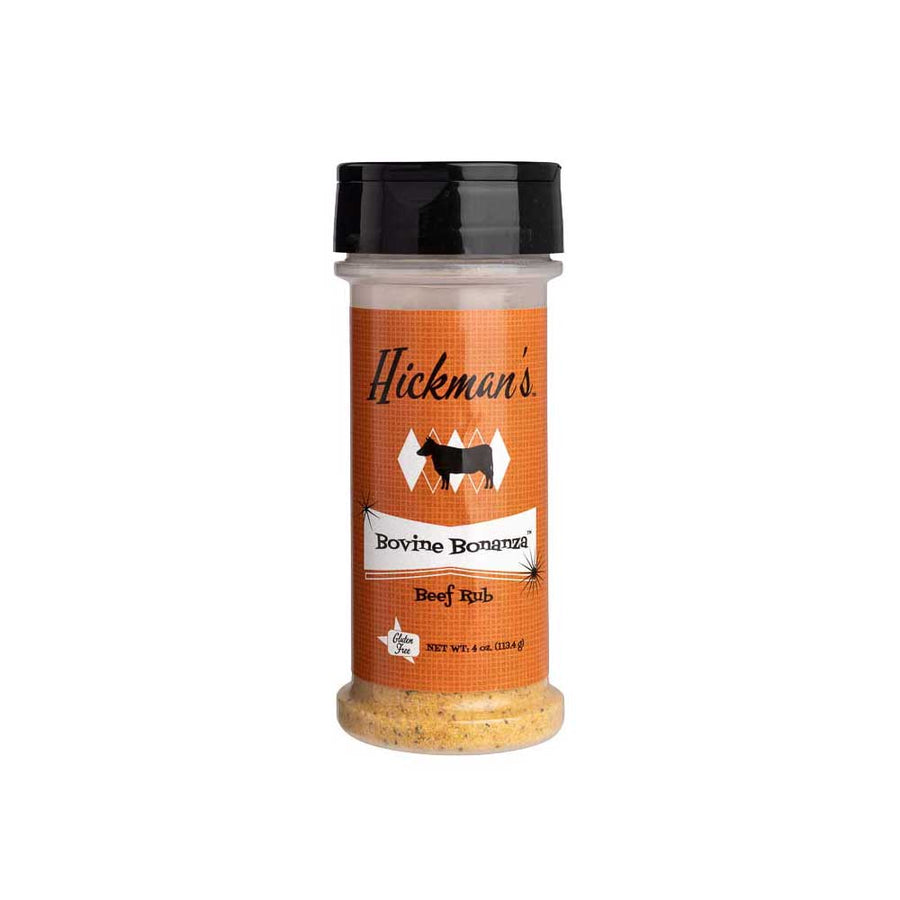Hickman's Bovine Bonanza Beef Rub container on a white background