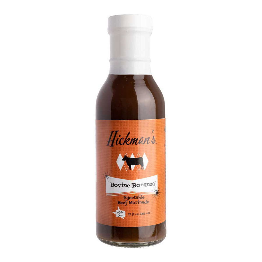 Bottle of Hickman's Bovine Bonanza on a white background