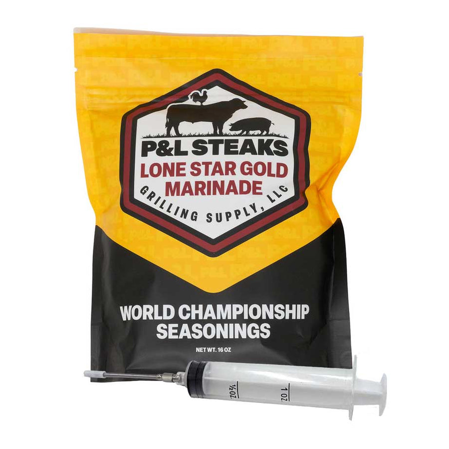 Pancho and Lefty Steaks West Texas Gold Dry Marinade 16 oz With Injector