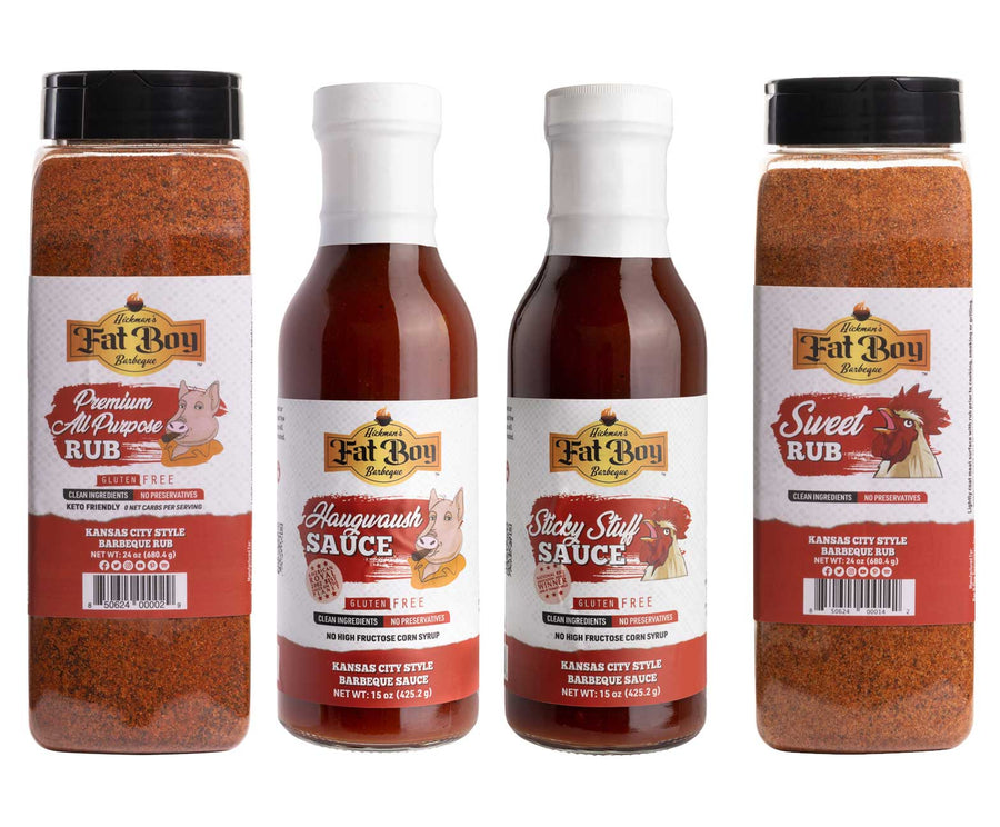 Top 4 Sauce & Rub Package – 24 oz & 12 oz